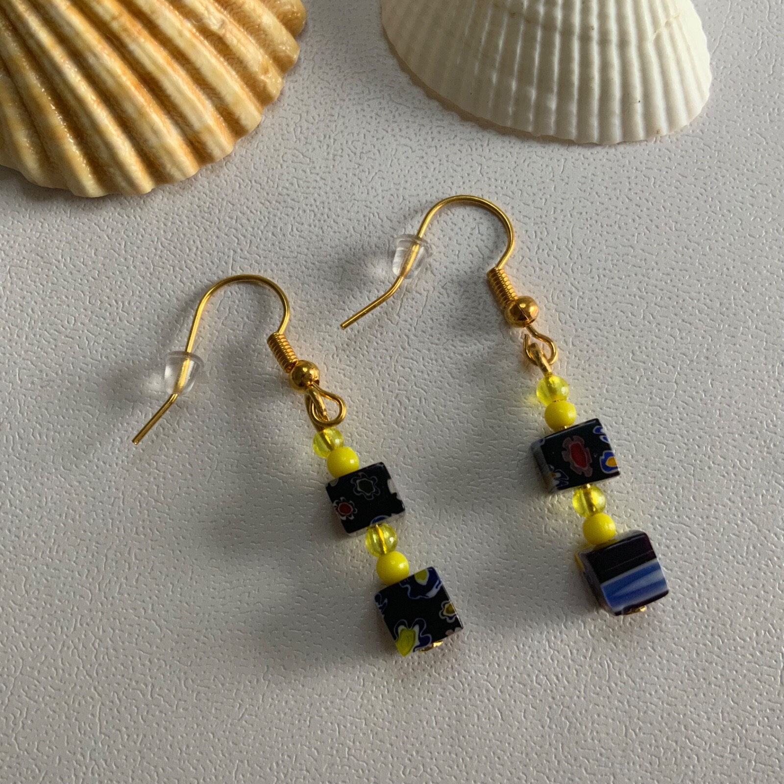 New Handcrafted Boho Czech Glass Beaded Dangle/Drop Earrings