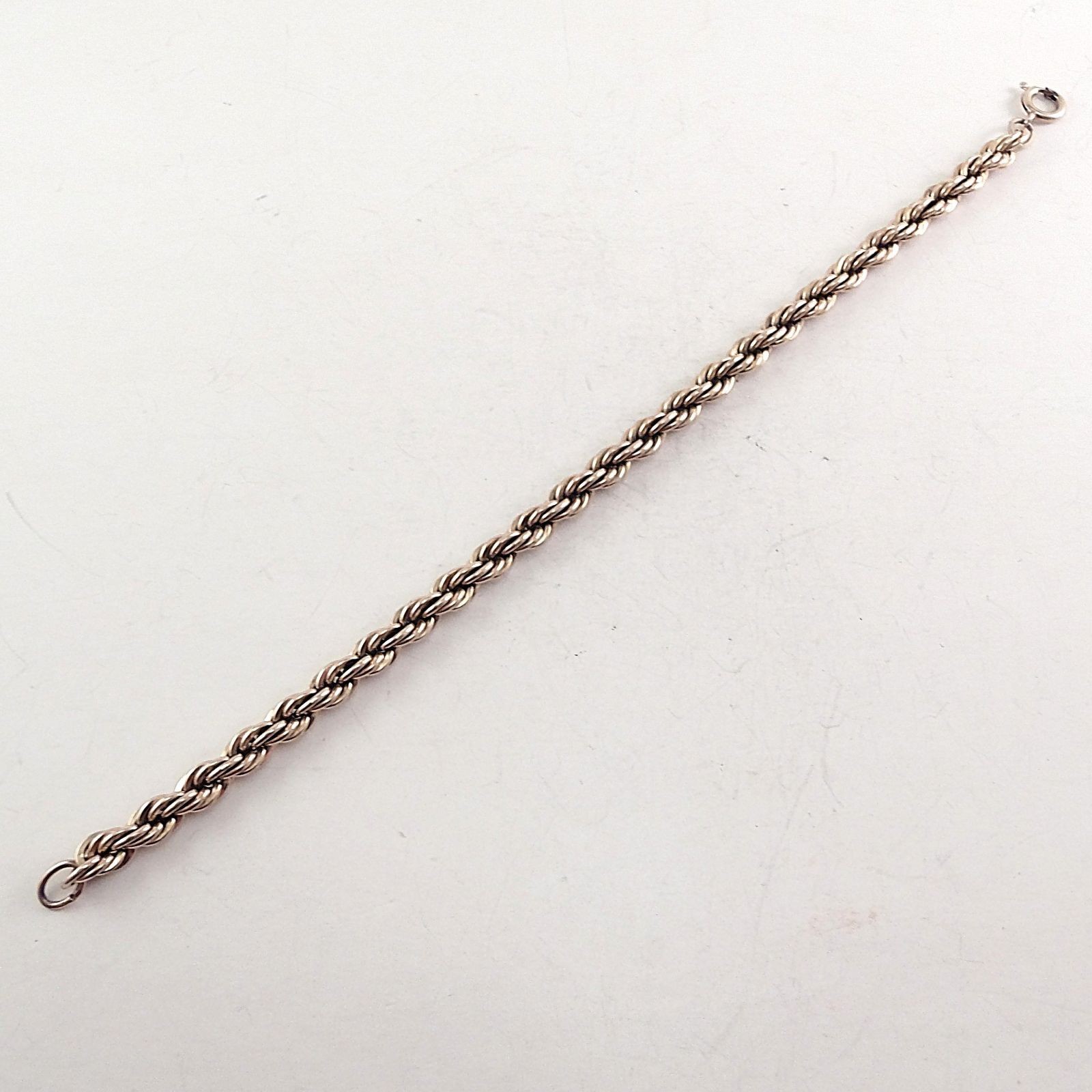Vintage 12K Gold Filled Bracelet 7″ Rope Chain 11.2 grams 4.8mm GF