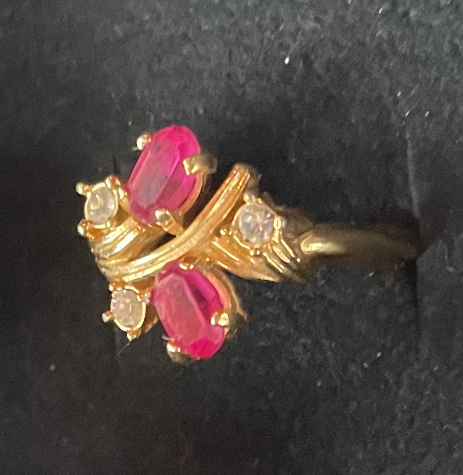 Vintage Avon “Royal Radiance” Pink And White Rhinestones 6.5-7.5 adjustable