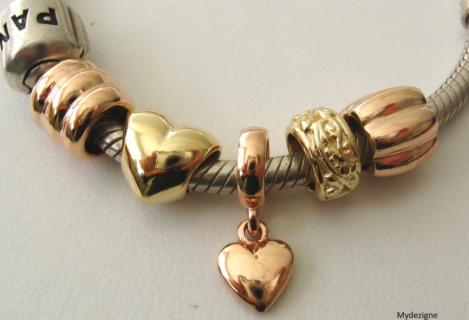 GENUINE SERENITY 9K 9ct SOLID YELLOW GOLD CHARM ORNATE BEAD