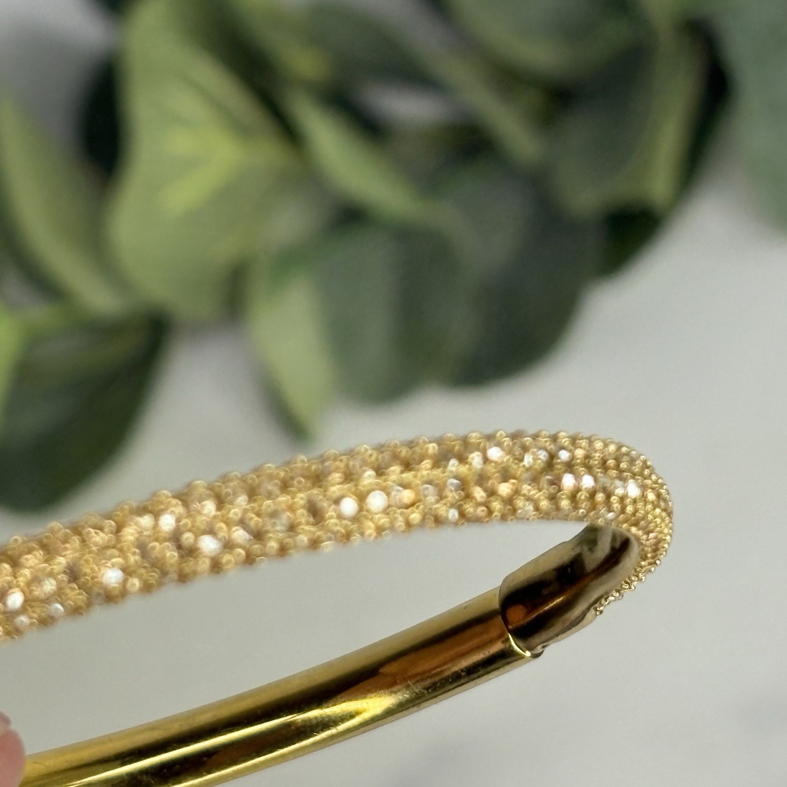 Swarovski Sublima Gold-Tone Pavé Bangle Bracelet