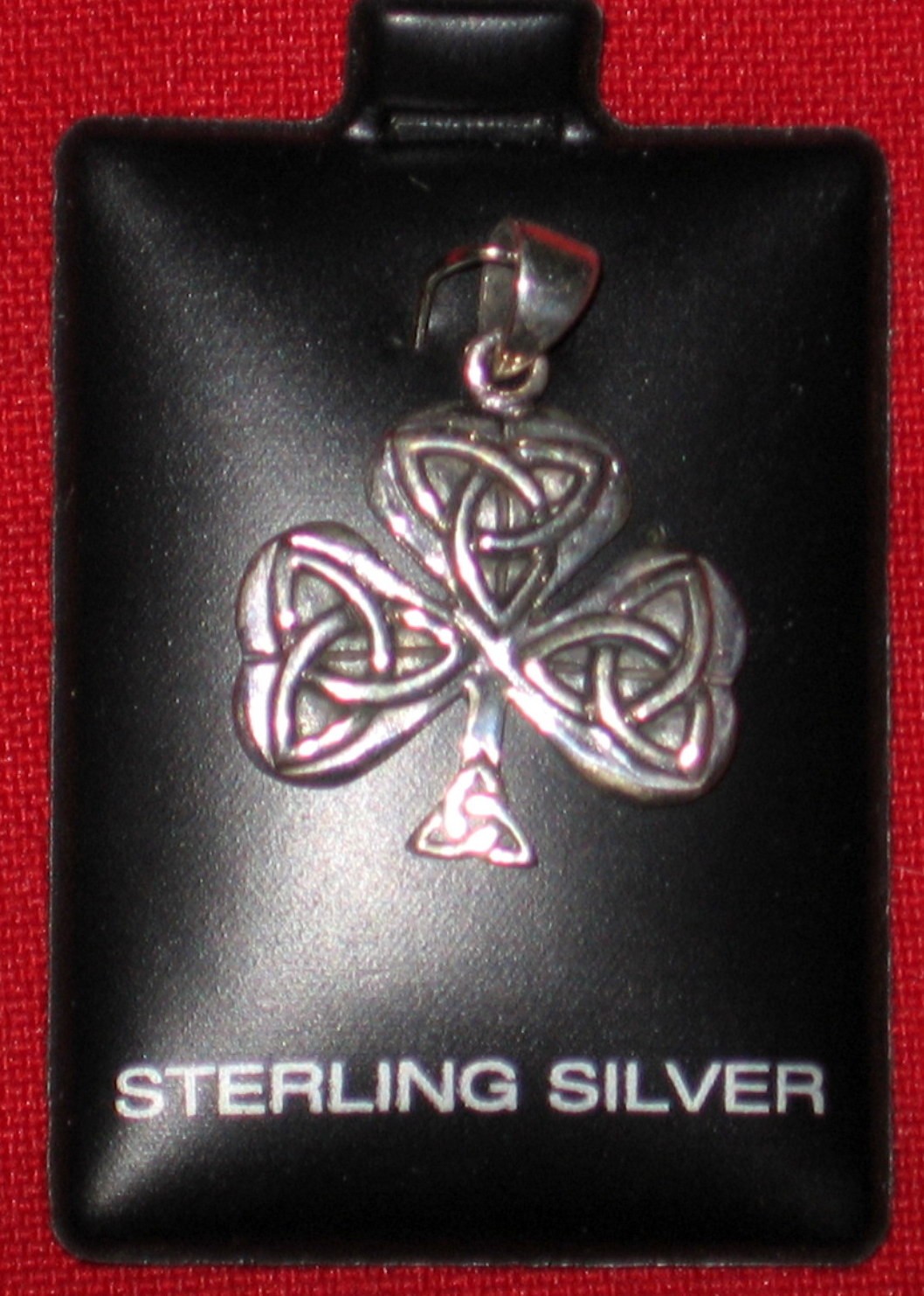 Sterling Silver 3 Leaf Clover Shamrock Pendant