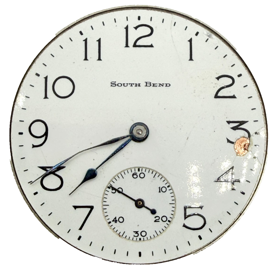 Antique 12s 19j South Bend 429 Pocket Watch Movement Dial/Hands