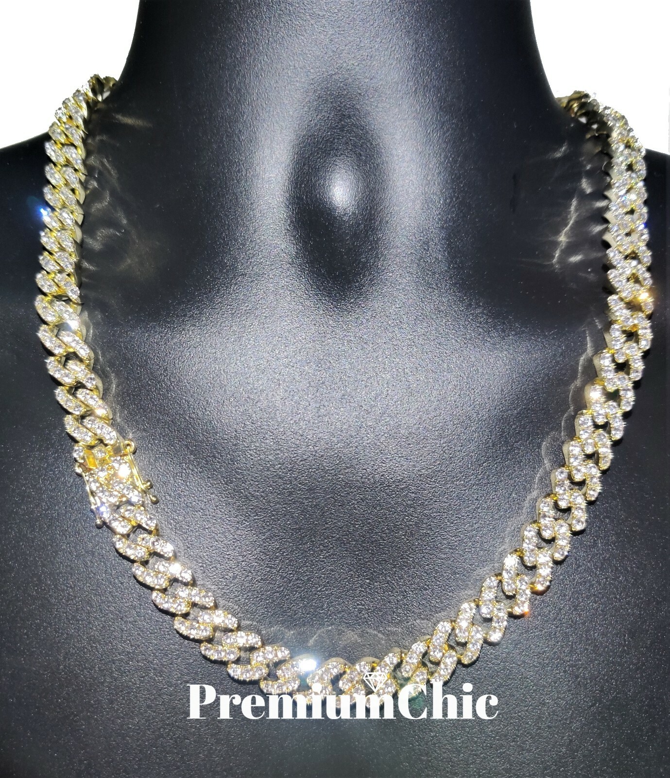 Mens Miami Cuban Link Chain or Bracelet ICED CZ Gold Plated Hip Hop CZ Jewelry
