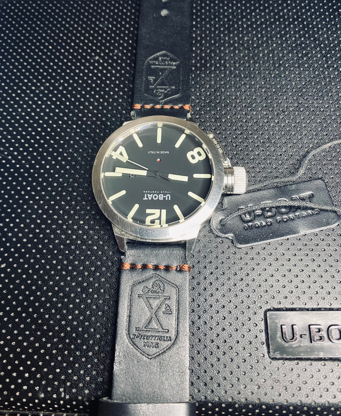 U-Boat Vetro Zaffiro Acciaio 1082 53mm Automatico 3 x bands