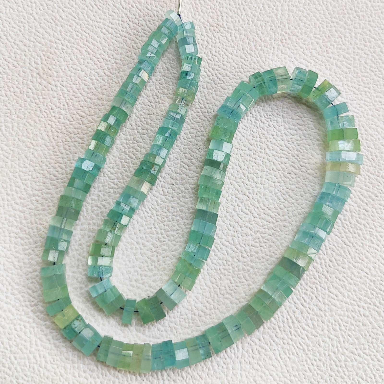 Brazil Aquamarine Faceted Bolt Shape Beads 6mm-10mm Size Gems 16″ Strand