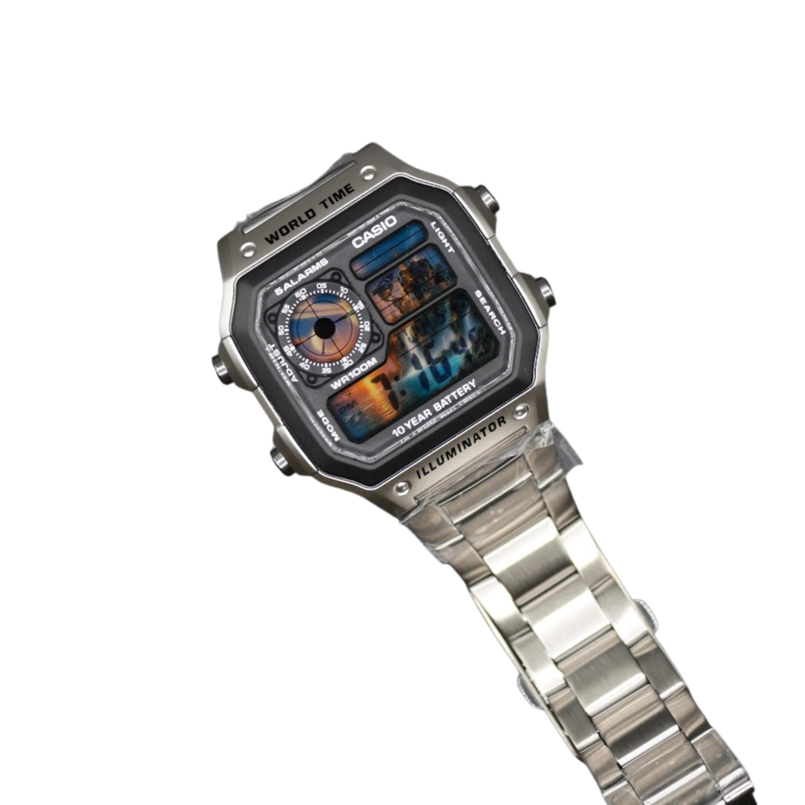 CASIO AE-1200WHD Royale World Time Watch Mod Imaginary World Display