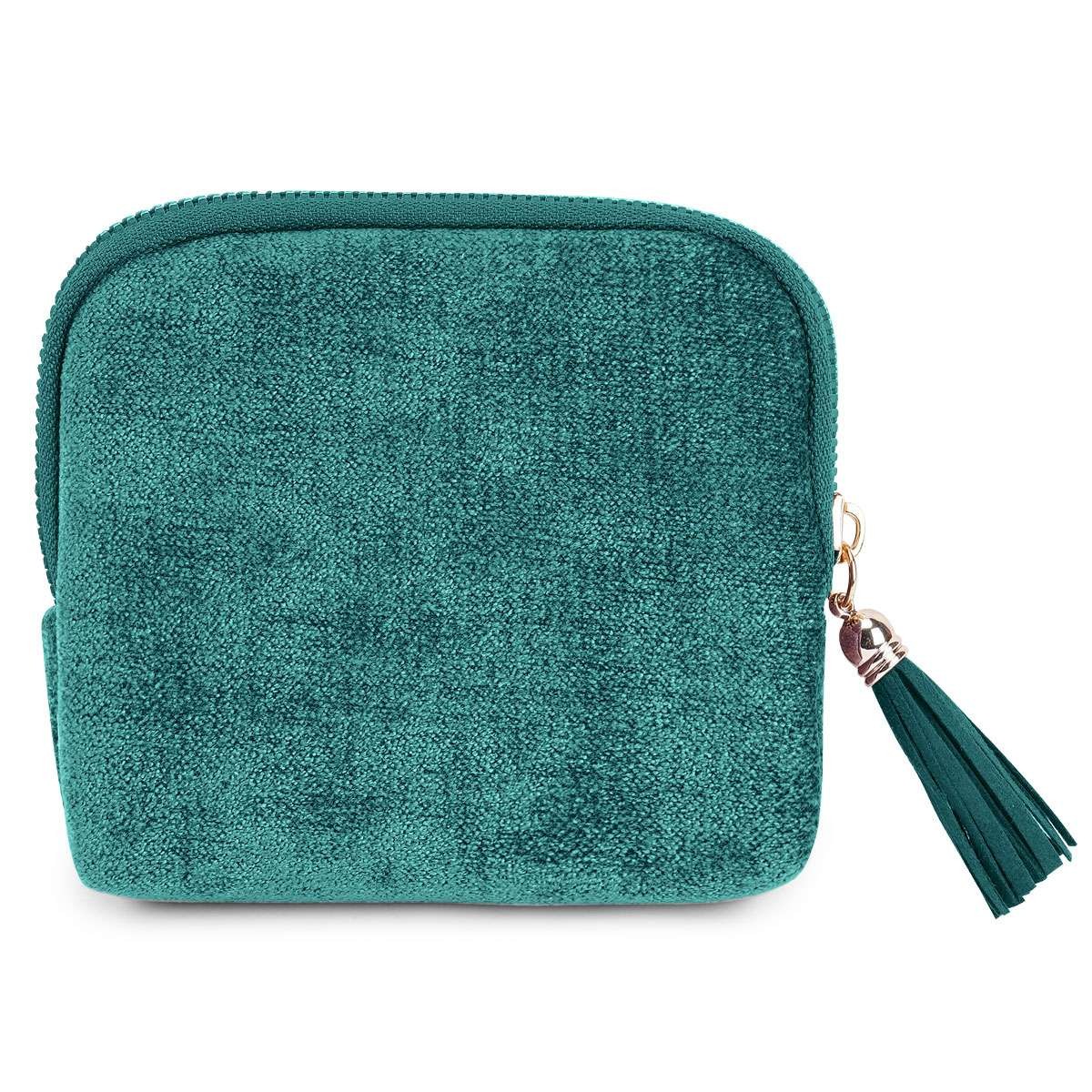 Travel Jewelry Pouch Satin Lined Jewelry Organizer Storage Bag with Zipper