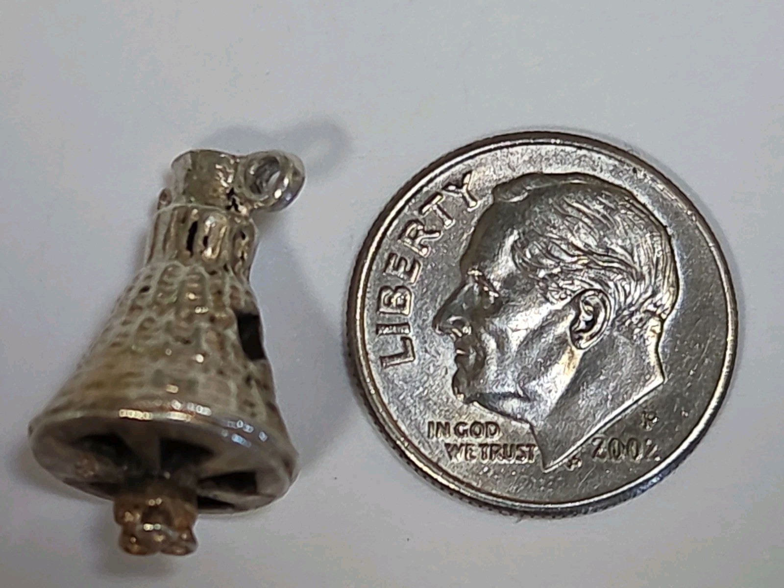 Sterling Silver ~ NASA Space Capsule Charm ~ Mercury Space Ship ~ VINTAGE