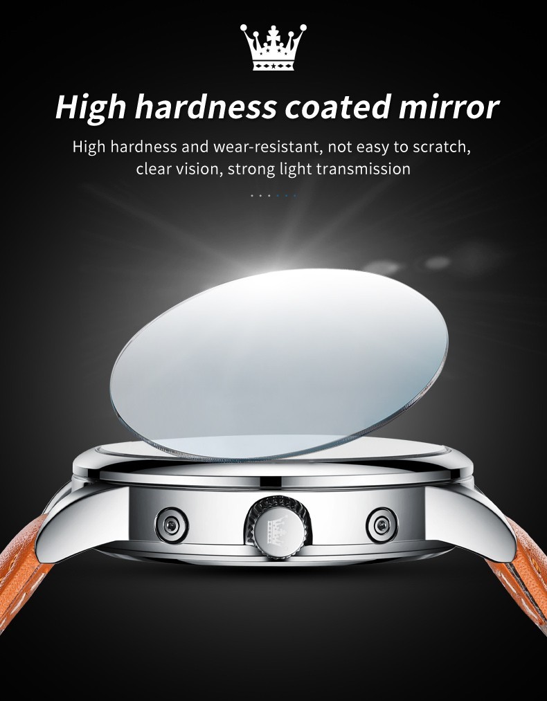 OLEVS 2922 Luminous 3ATM Waterproof Man Present Leather Classy Hand Quartz Watch