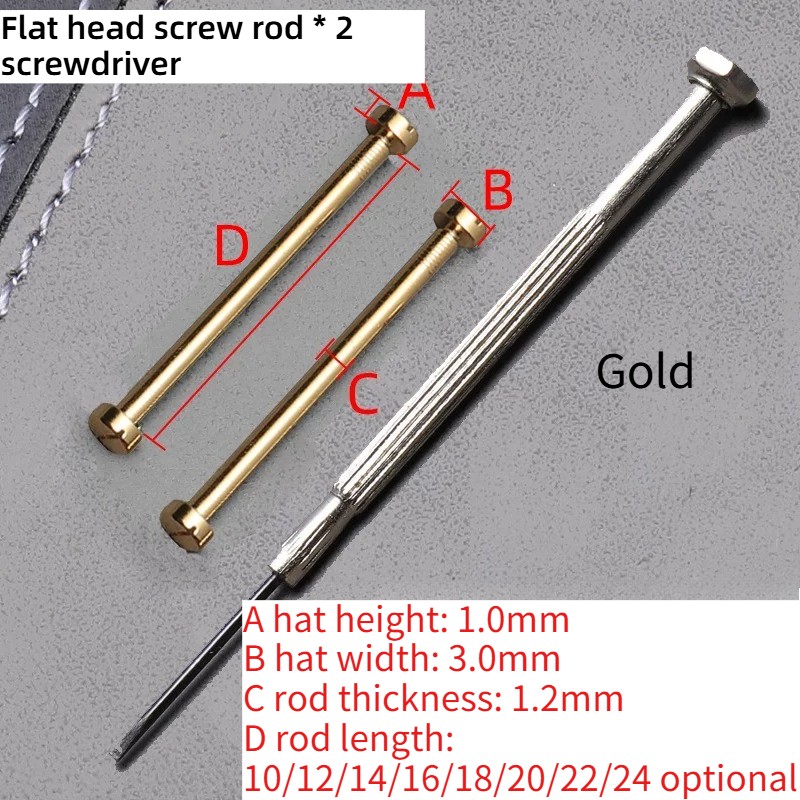 Strap Screw Rod Notch Strap Connection Rod Stainless Steel Watch Strap Rod