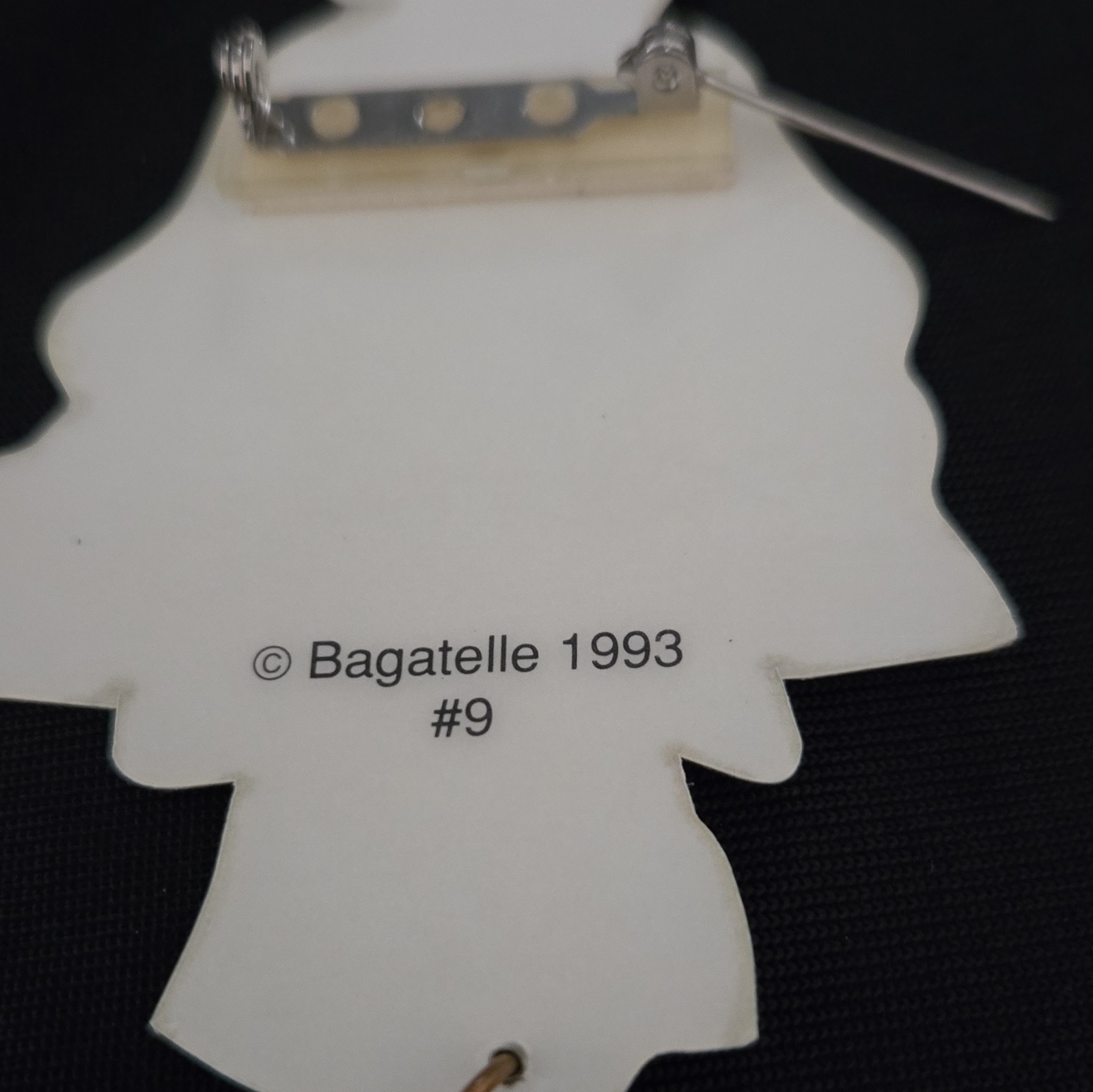Bagatelle 1993 #9 Teacher School Dangle Brooch Pin Multicolor Plastic 4 in