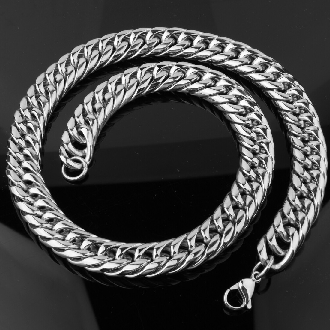 7″-40″ 9/11/13/16/20mm Heavy Cool Stainless Steel Curb Cuban Link Chain Necklace