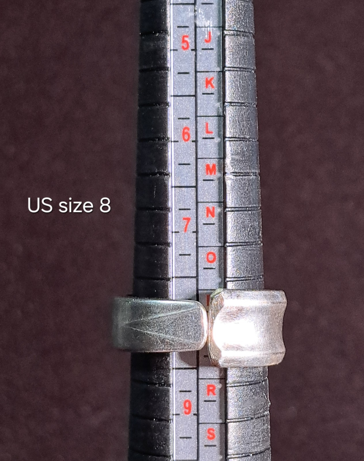 Spoon Ring Handmade bypass Style size 8 Stainless no Pattern