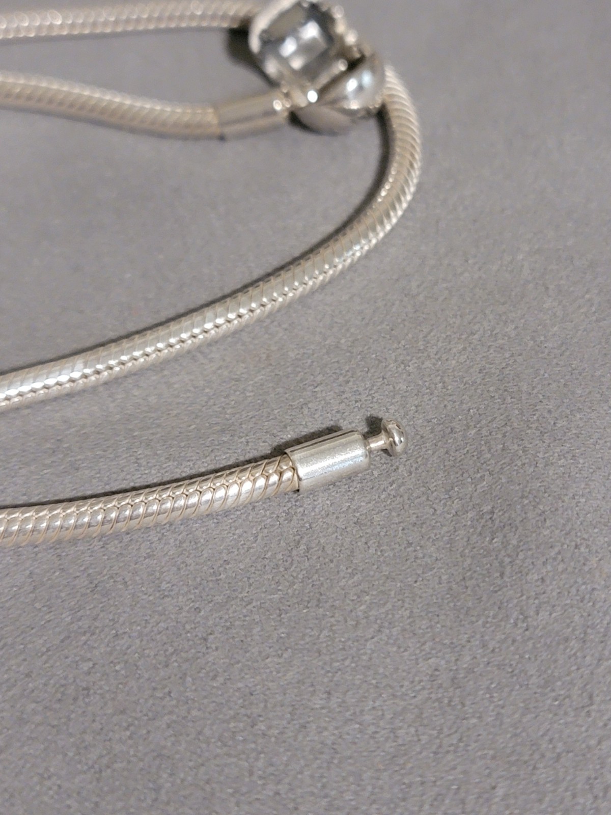 Pandora Moments Snake Chain Necklace With Ball Clasp 19.7″ Sterling Silver S925