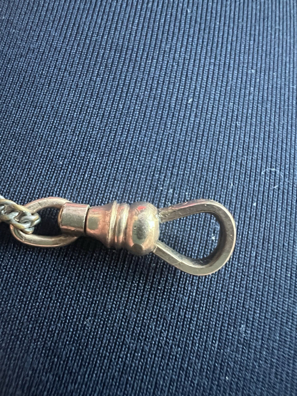 S.O.B. Co Gold Filled ? Pocket Watch Fob Swivel Dog Clasp On Chain Read C4