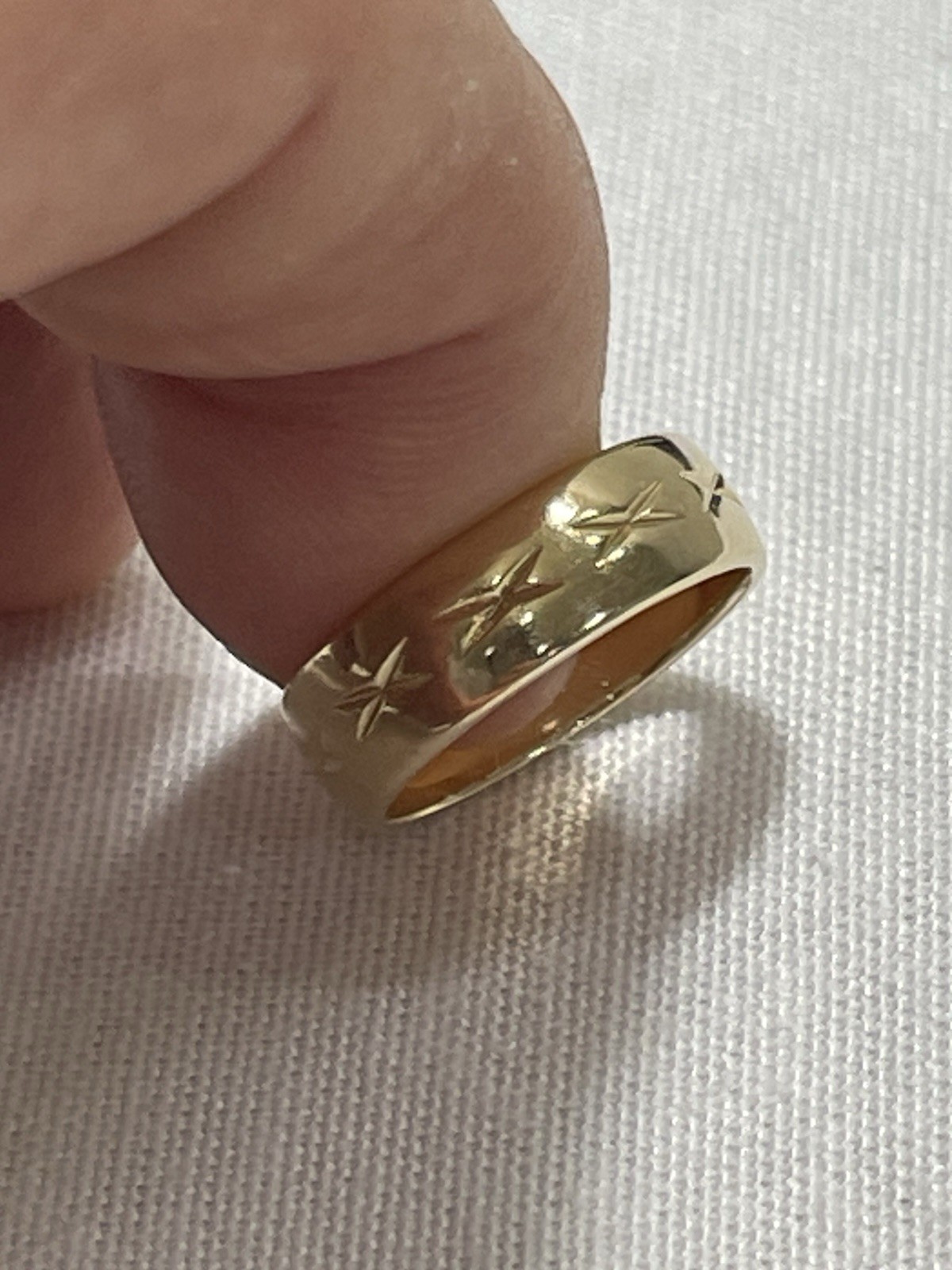 Vintage ArtCarved 14K Yellow Gold Wedding Band Ring 4.8g Engraved Size 5.75