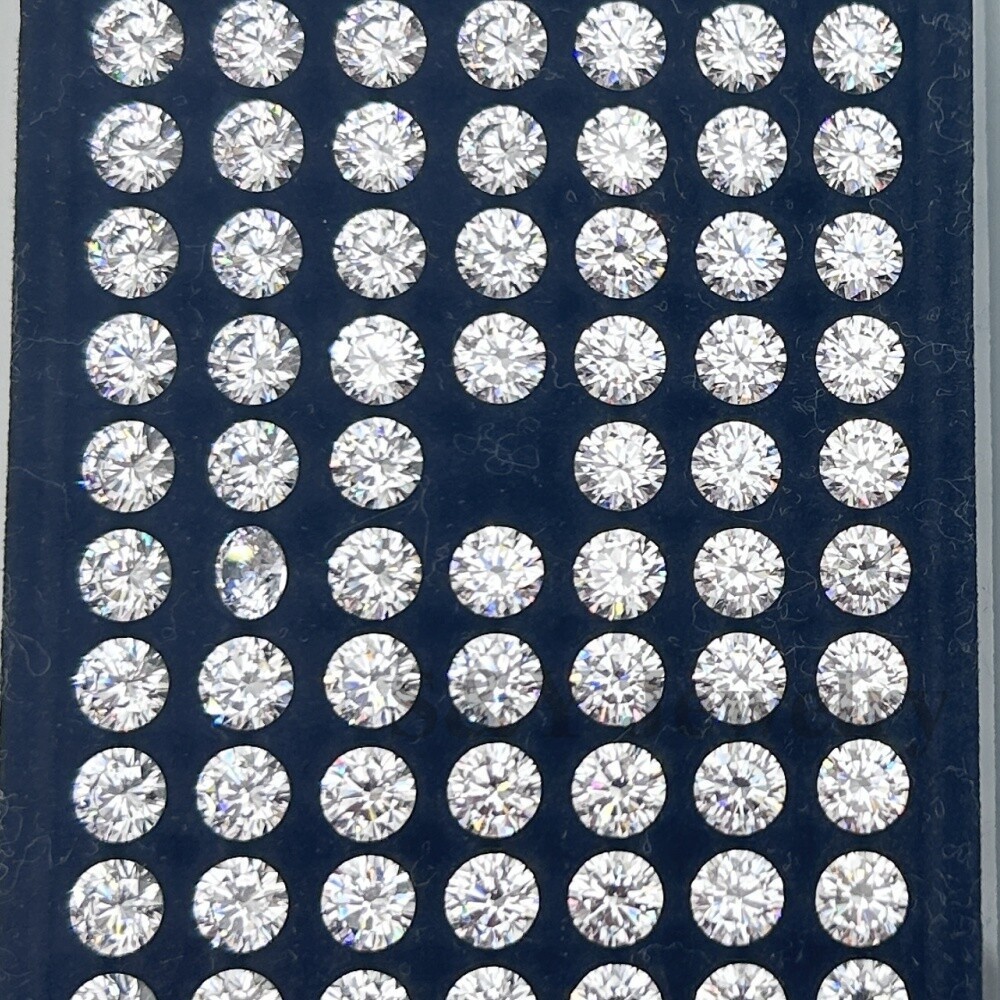 Round Cut White Black Factory Wholesale Bulk Supply 100pcs Loose Cubic Zirconia