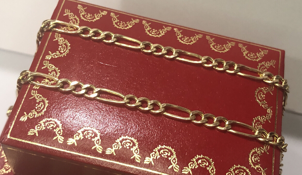 🛑 10k Yellow Gold 5M Figaro Cuban Curb Miami Link Italy Chain Necklace 22.5”