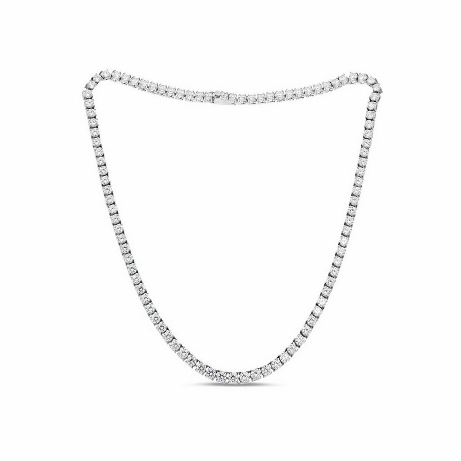 Final Sale 925 Sterling Silver 4mm D color Moissanite Tennis Chain Necklace