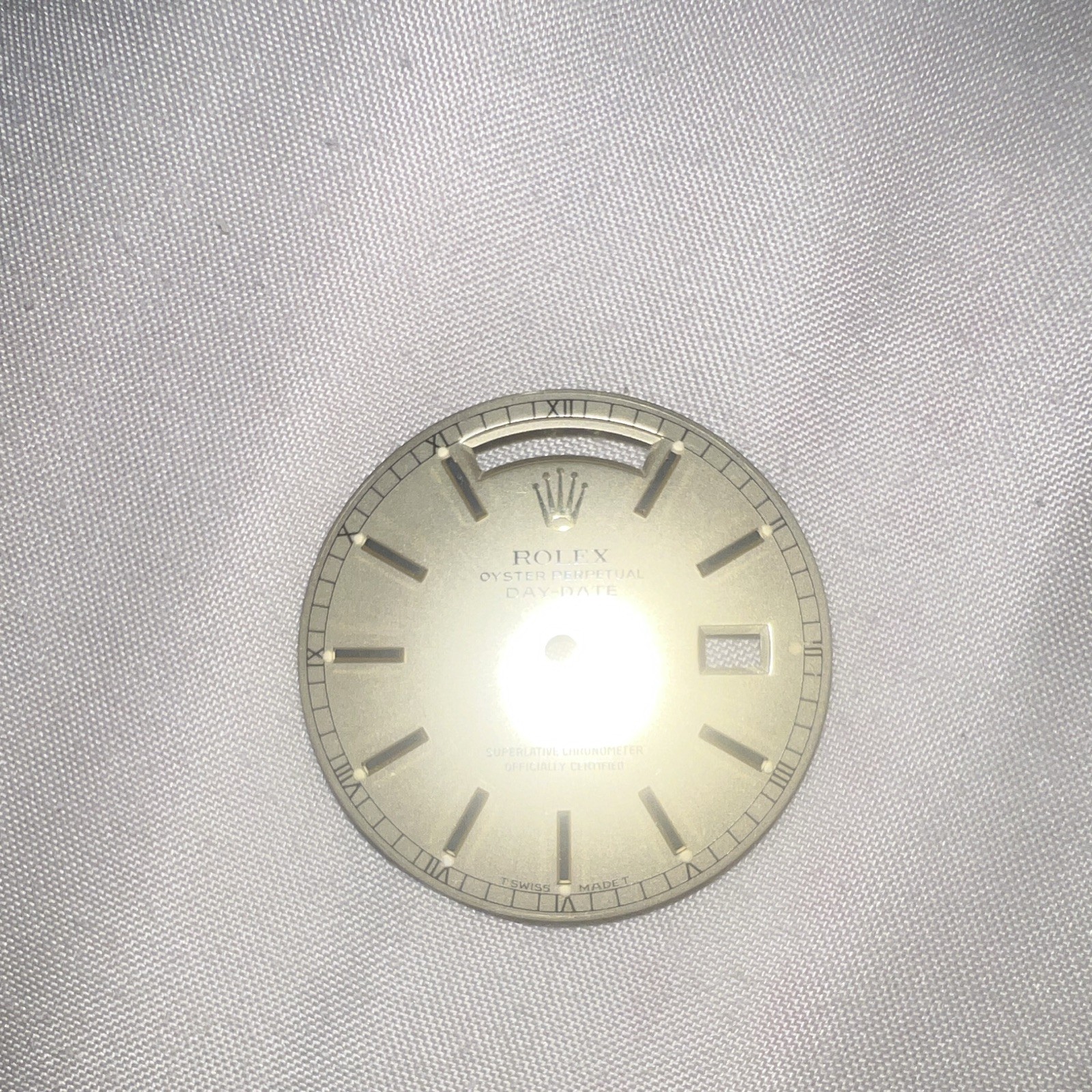 Rolex Gold Watch Dial for Day-Date Non-Numeric Hour Marks Face