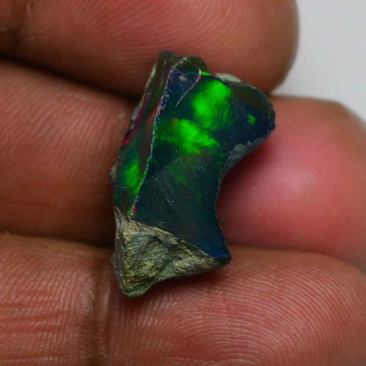Jewelry Grade Black Opal Rough 13.90 Cts, Natural Ethiopian Raw, Neon Fire Opal