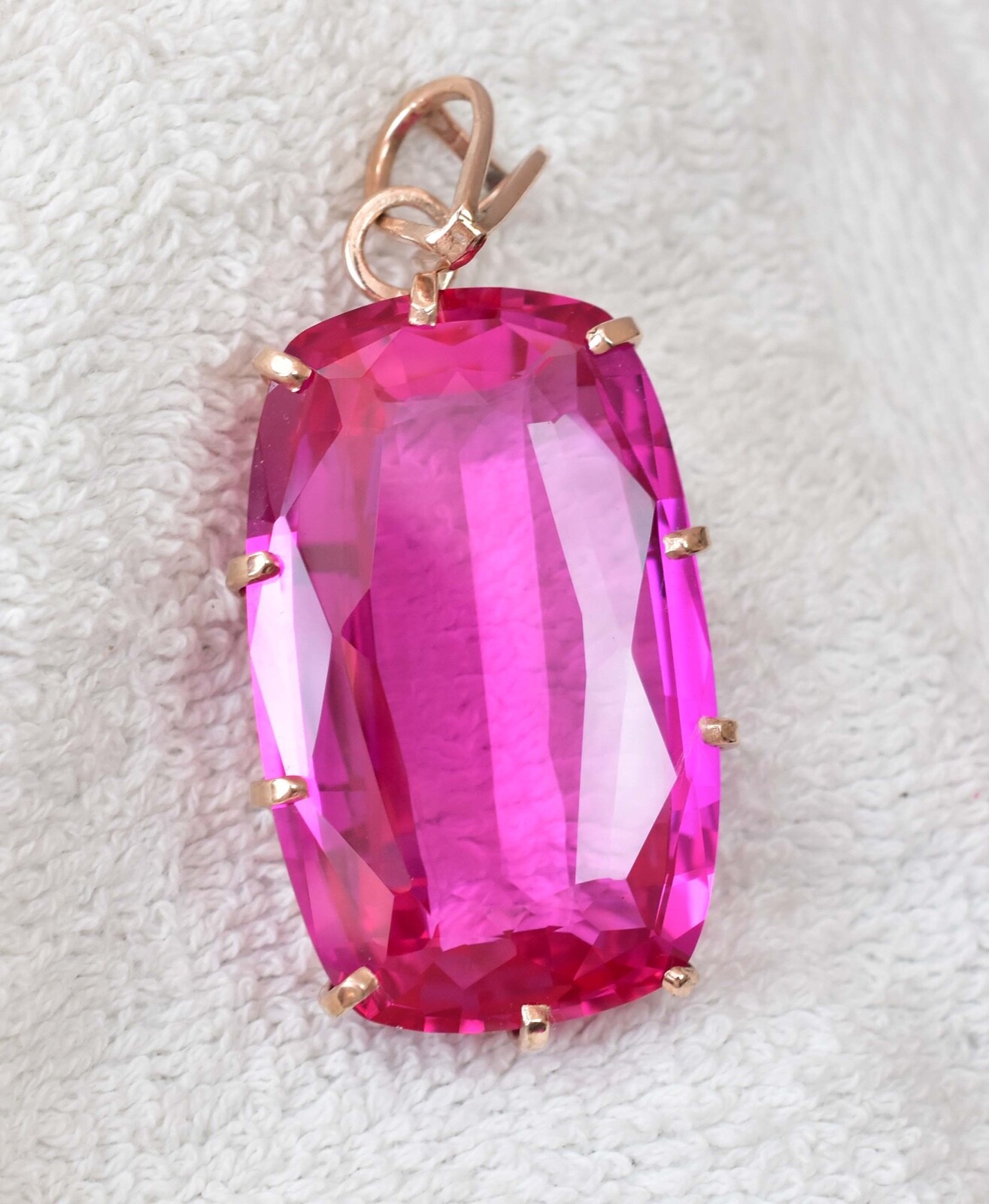 Natural Mogok Pink Ruby Cushion 925 Sterling Silver Pendant Certified – Gigantic