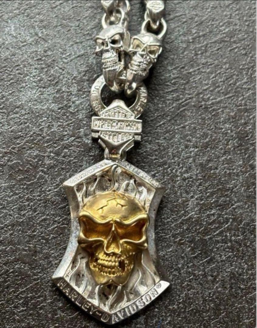 Skull Shield Necklace, S925 Stamped, Approx. 175, Heavyweight, Biker Style,