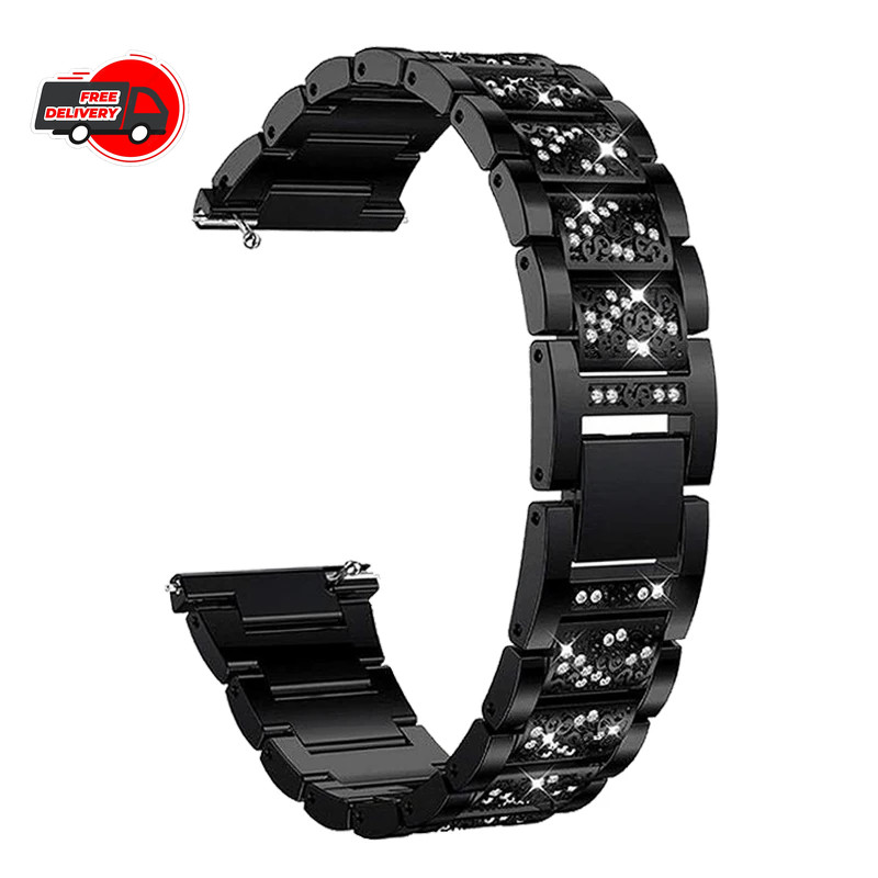 20mm 22mm Bling Diamond Watch Band Quick Release Metal Bracelet Stainless steel