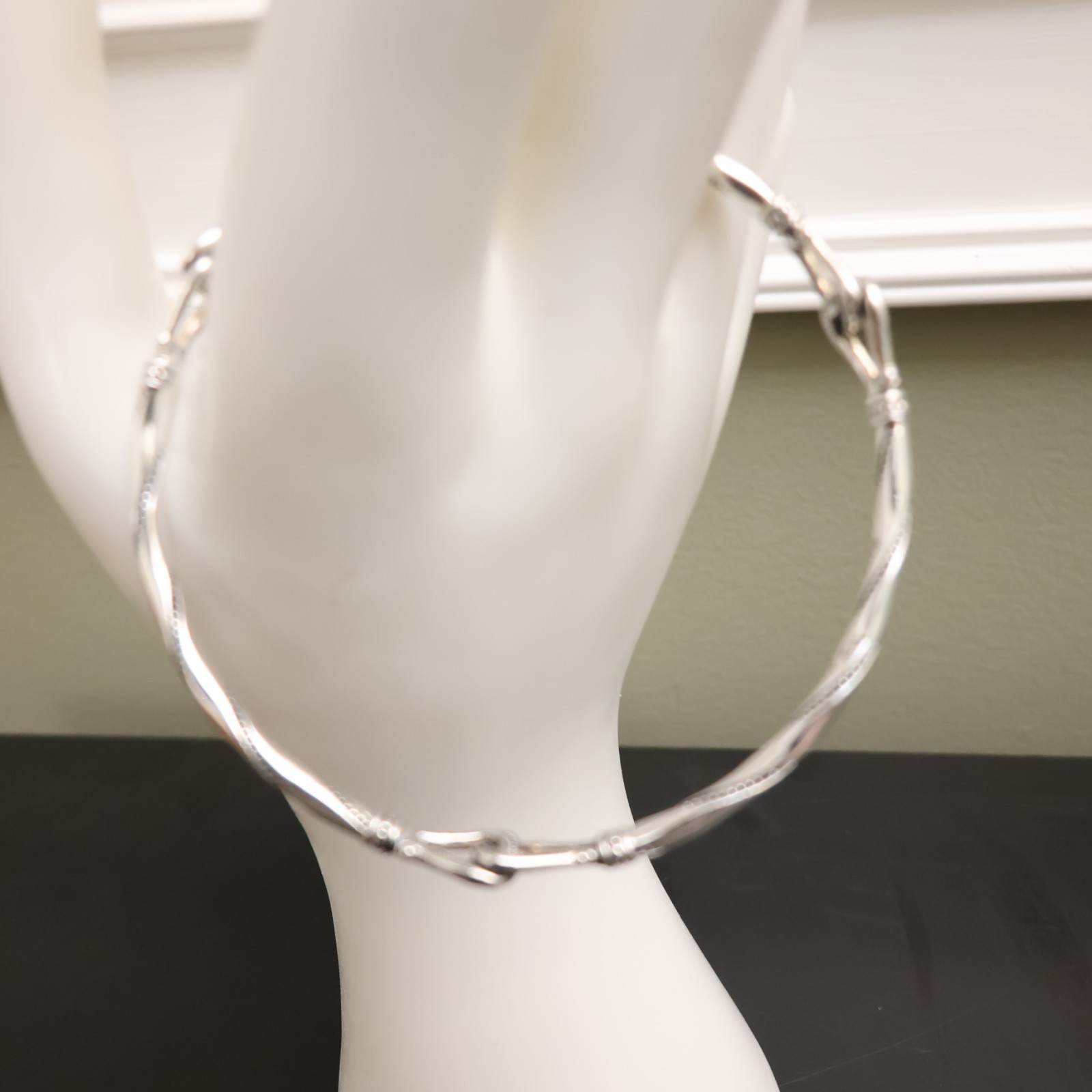 Scott Kay bracelet equestrian bangle rope pattern sterling silver 925 QVC signed