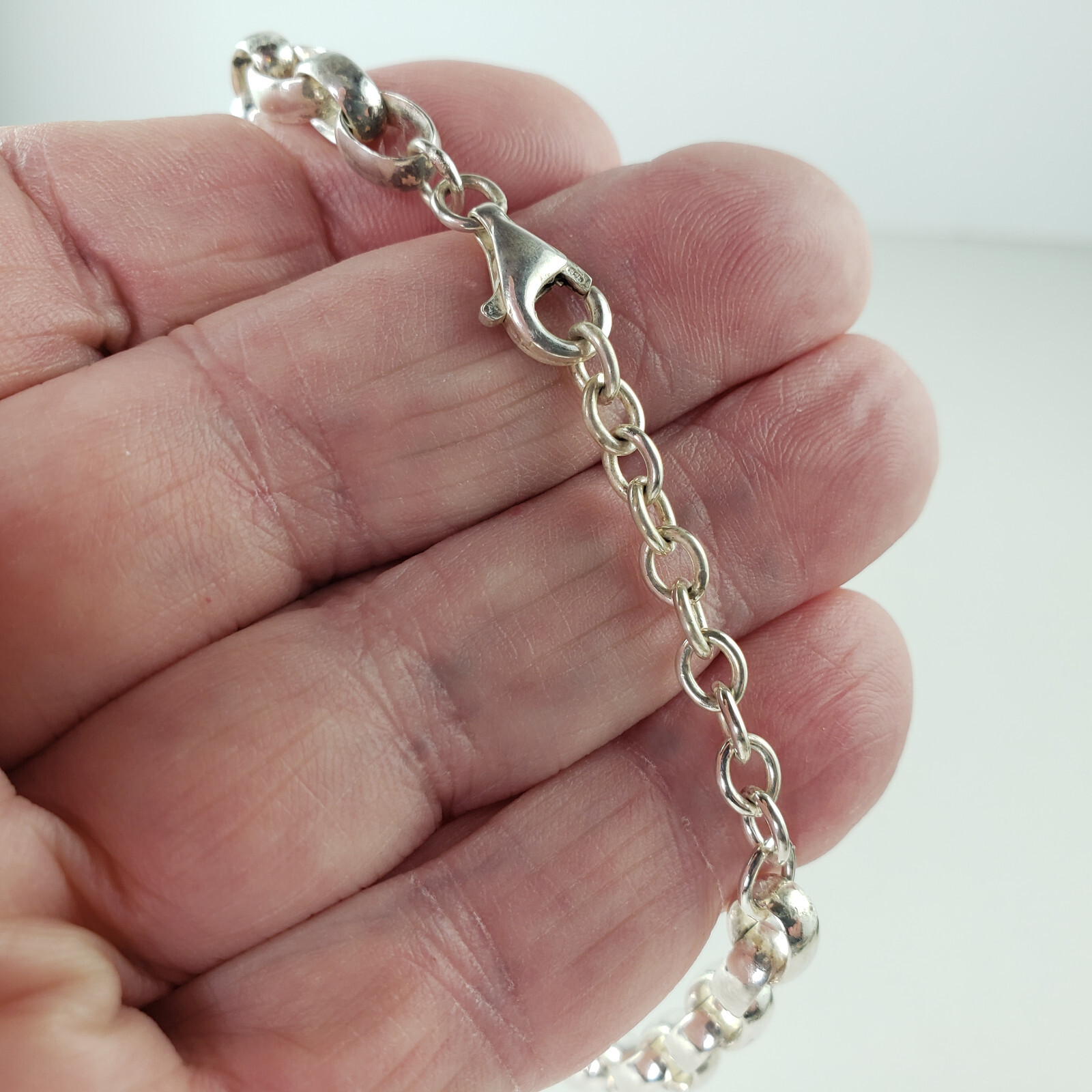 Sterling Silver Tennis Bracelet 9.0-7.5 in 20.3g [7611]
