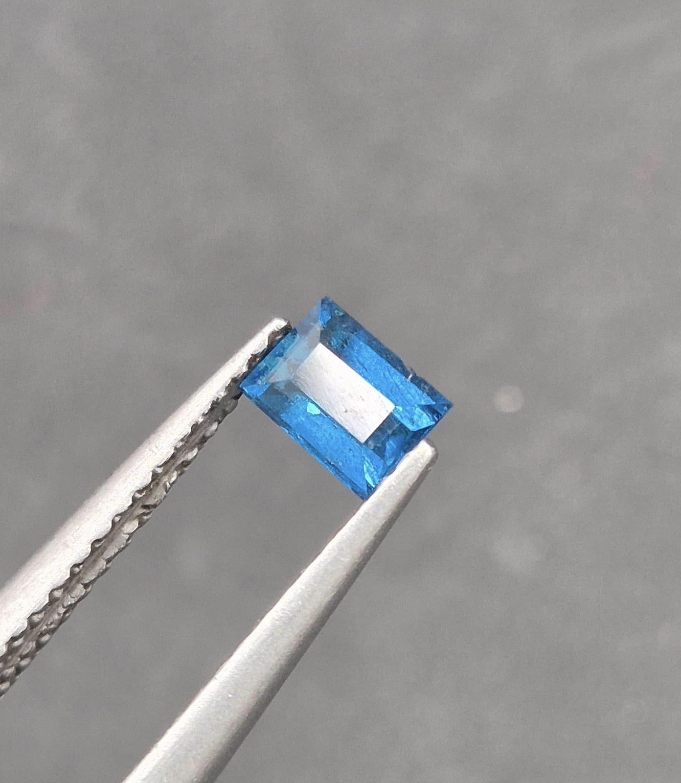 0.27/ct Natural Royal Blue (Hauyne) in Baguette-Faceted Cut,Highly reactive.