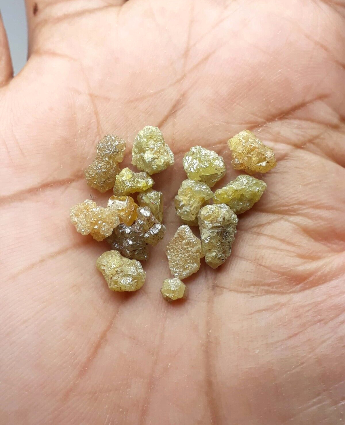 13.21 Ct, 15 Pcs Natural Orange Rough Diamonds,Uncut Diamond Lot,Raw Rough Stone