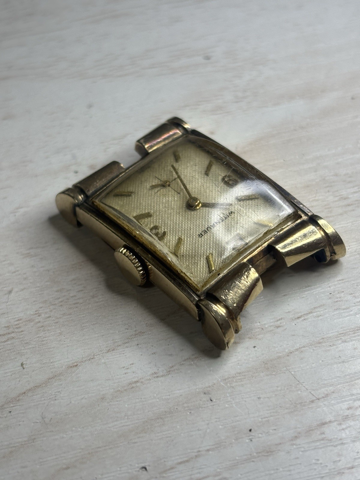 REPAIR RUNS/STOPS Vintage Men’s Wittnauer Fancy Lugs 23mm 10K Gold Filled, 9WN