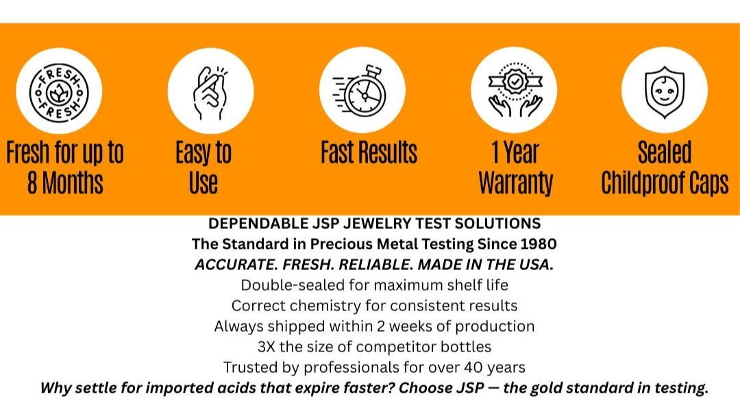 JSP Gold Testing Acid 10K 14K 18K Kit Scratch Tester Stone Jewelry Test Detect