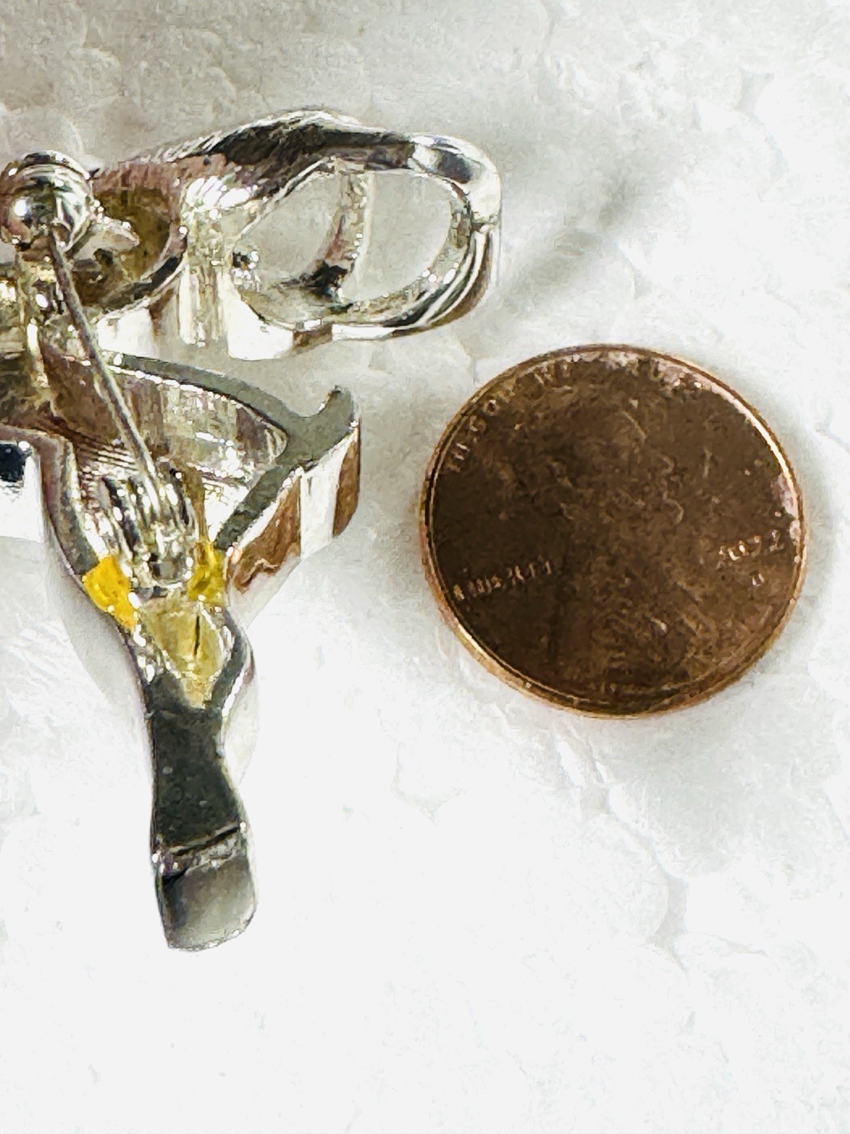 Leaping Reindeer Christmas Brooch / Pendant 1.5” VTG Leaping Deer