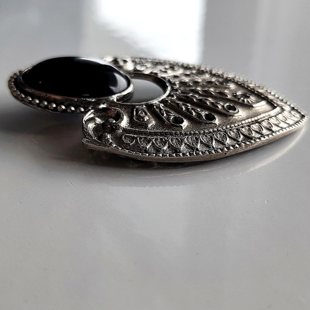 Silver and Black Pendant