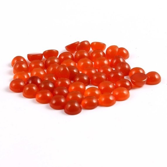 Natural Carnelian Round Cabochon 3mm To 15mm Loose Gemstone