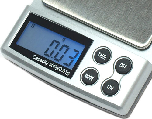 DS-19 500 x 0.01g Digital Pocket Jewelry Scale with Calibration Weights