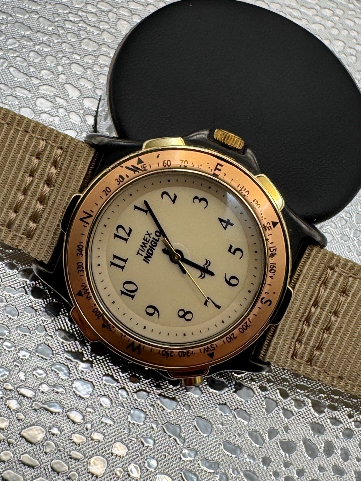Vintage 1994 Timex Indiglo Watch 37mm, Adventure Compass, Ref: 38001