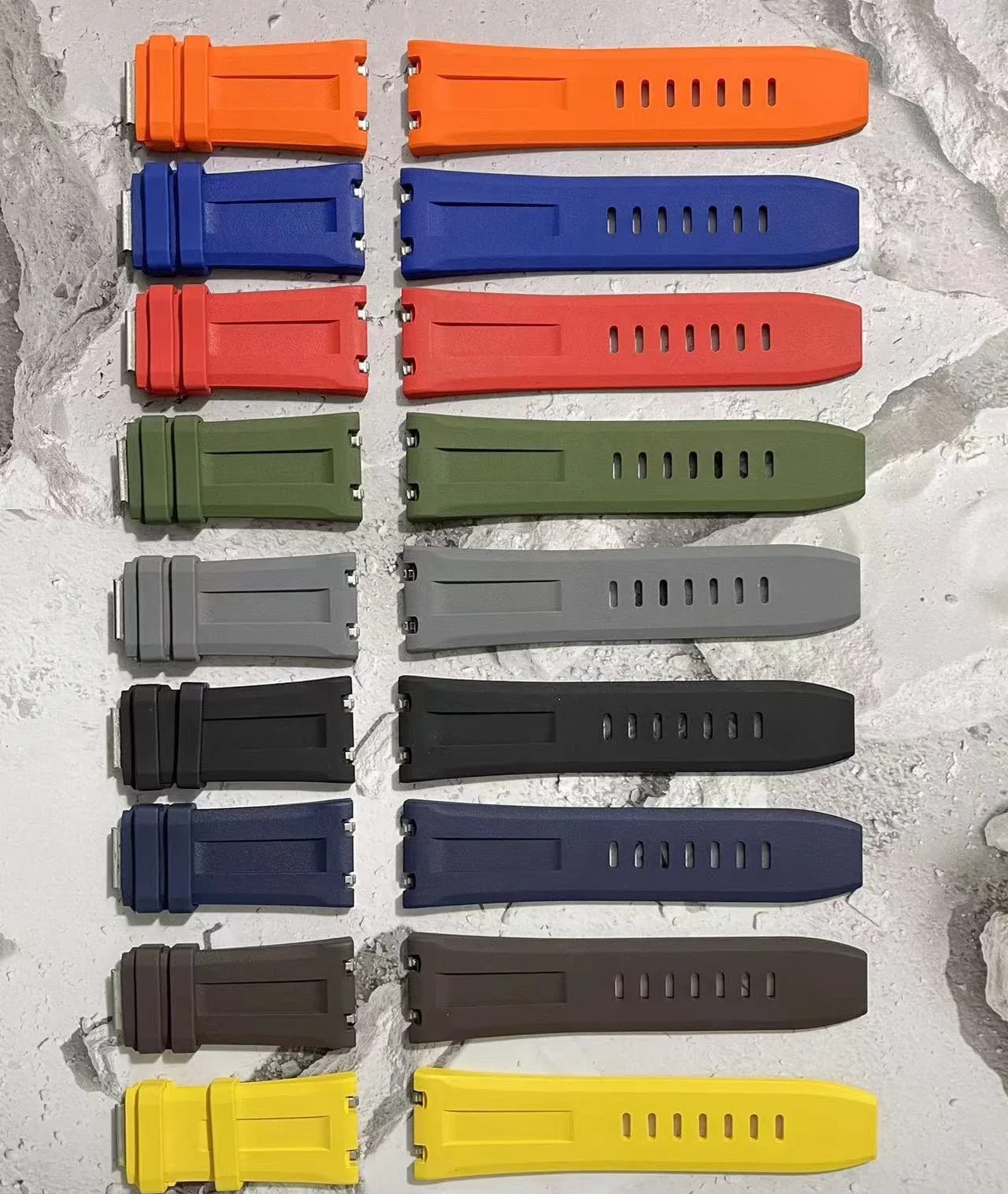 Quick Release FKM Rubber Watch Strap Fits Audemars Piguet Royal OaK Offshore
