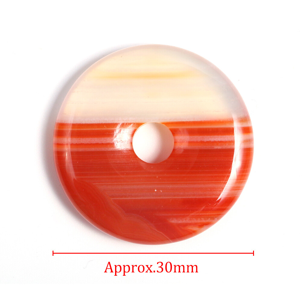 30mm Healing Crystal Peace Donut Beads Lucky Circle Donut Pendant Jewelry Making