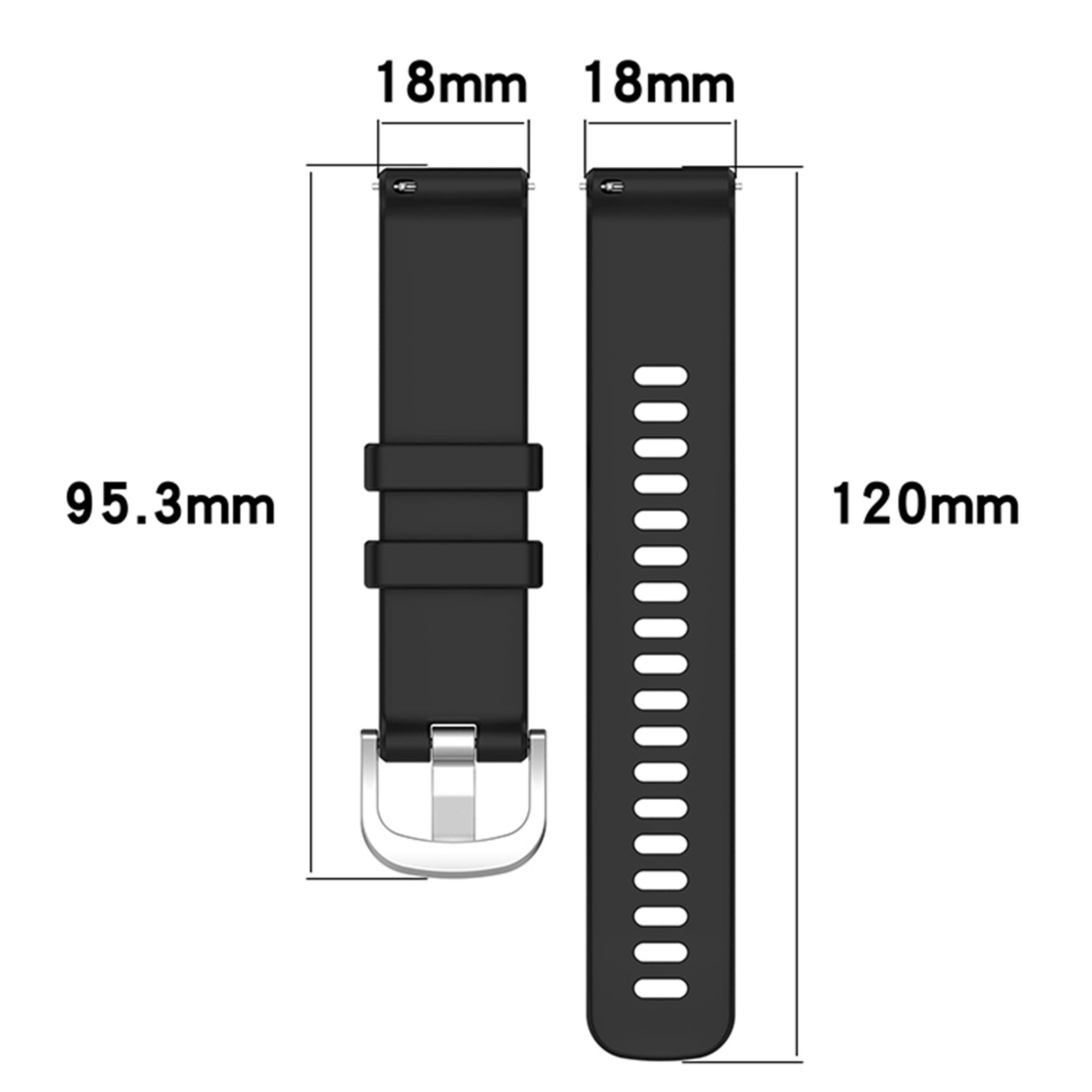 Silicone Watch Strap For Garmin Venu 3S/Venu 2S/Vivomove 3S/Vivoactive 4S Band