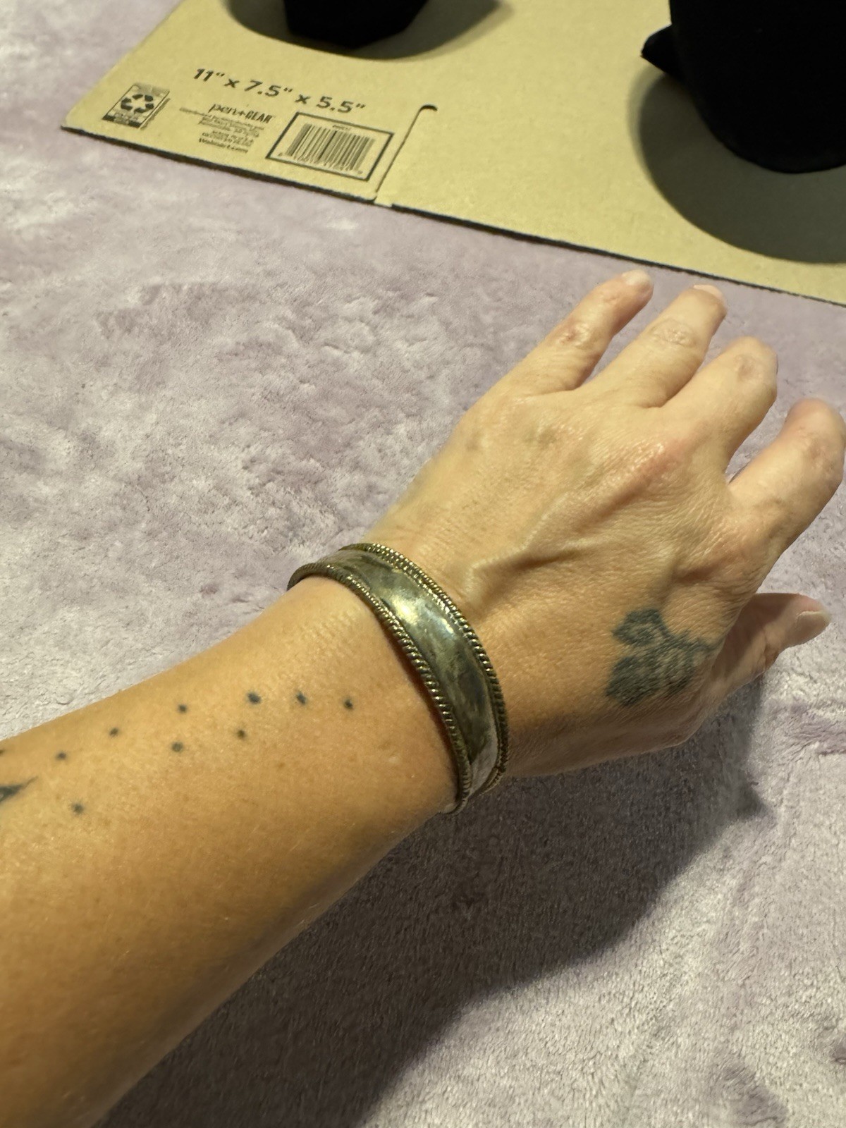 3 Different Beautiful Stainless Bracelets Silver Tone