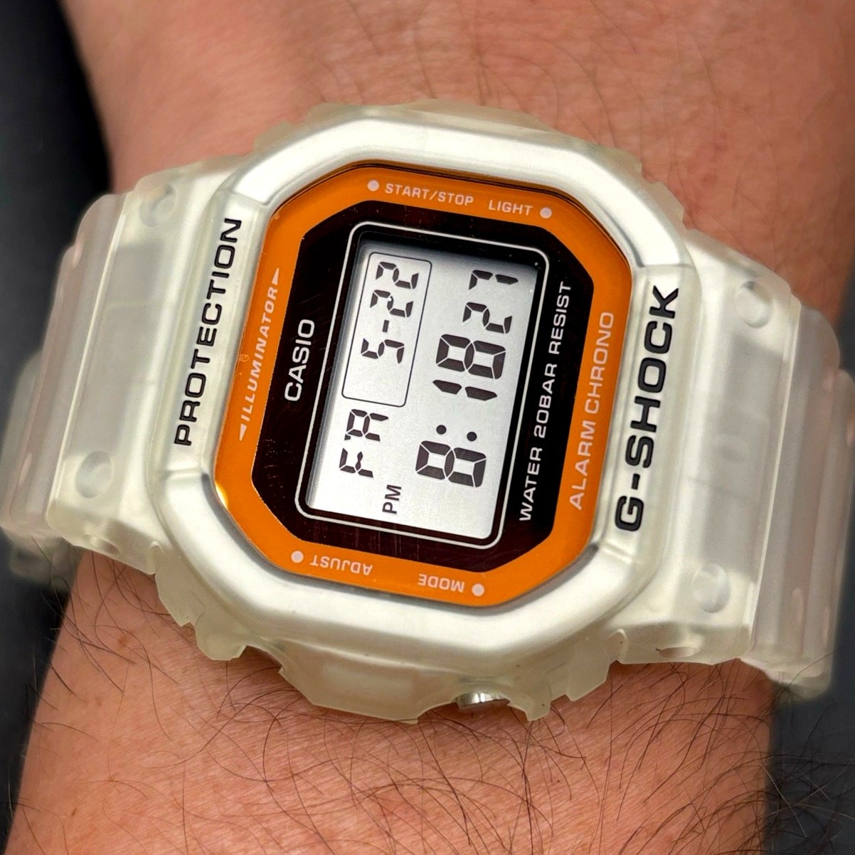 Casio G-Shock DW-5600LS-7 Color Skeleton Series Digital Translucent Watch NIB