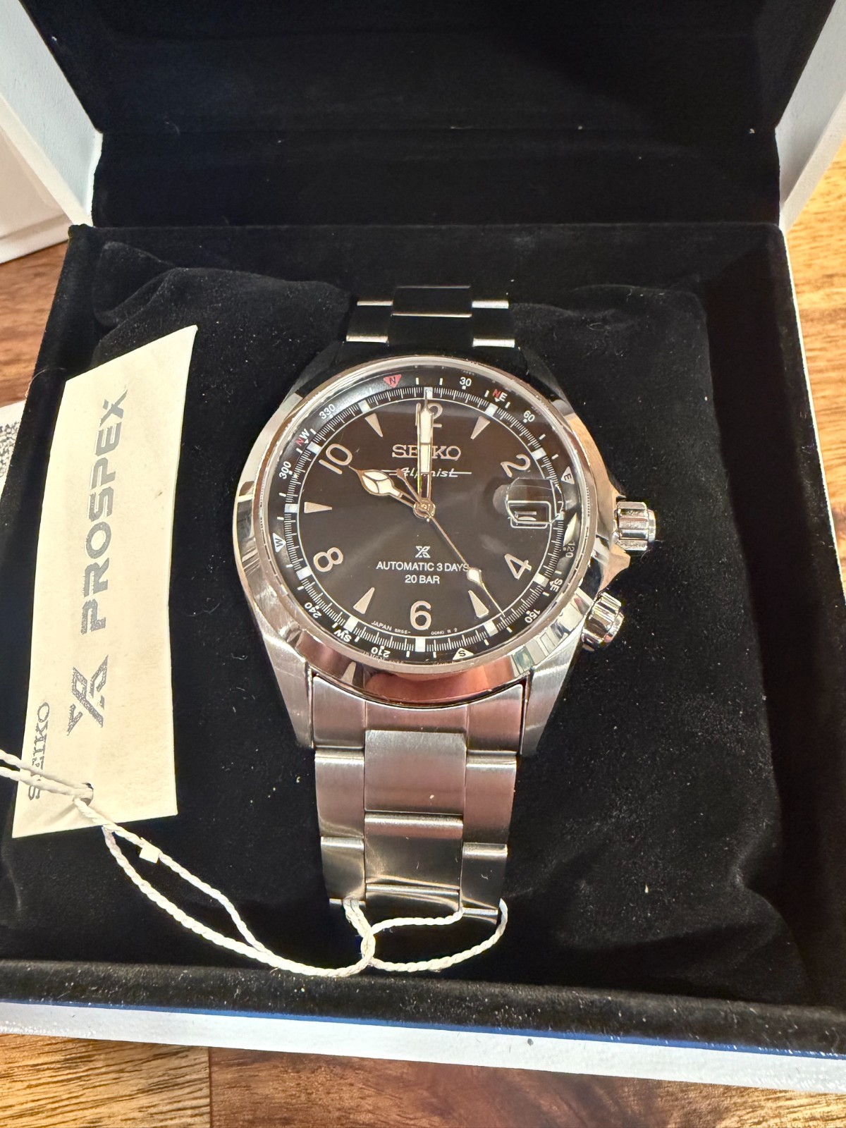 Seiko Prospex Alpinist Mechanical 39.5mm Black Dial, SBP505, New/Unworn