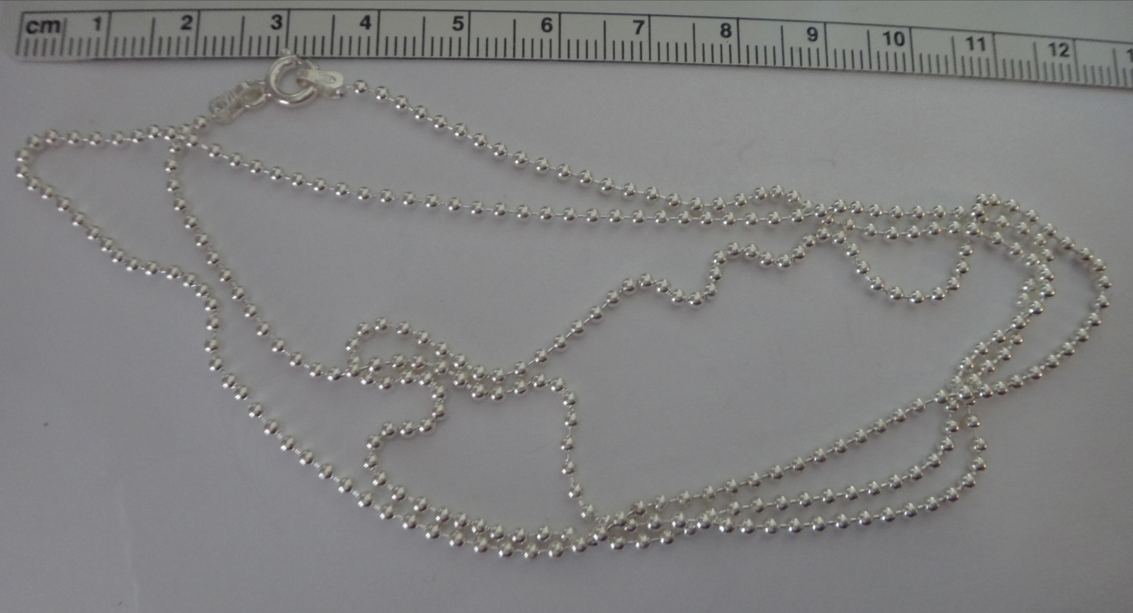 30″ inch 7 gram Sterling Silver 1.8mm Bead Chain for Charms!