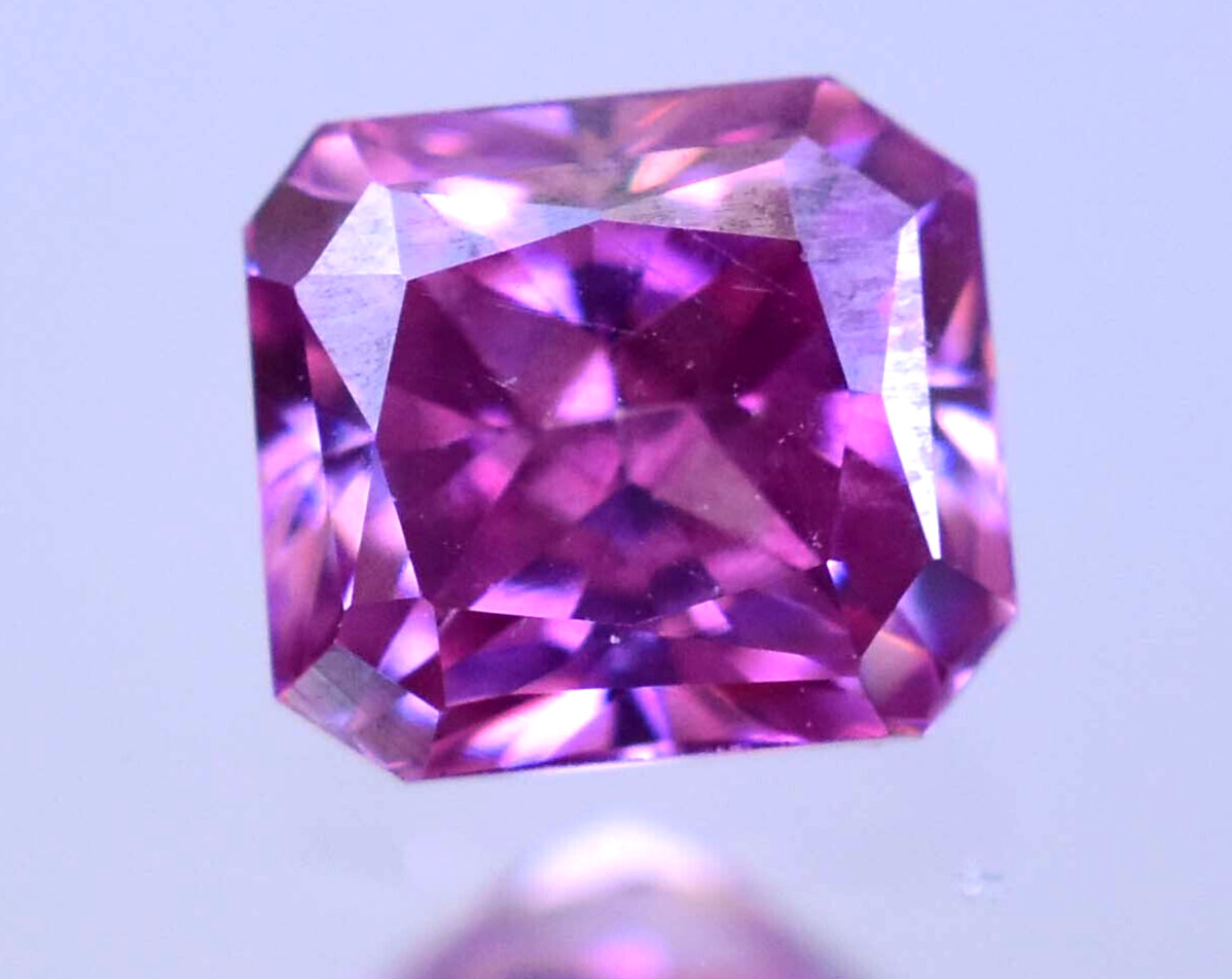 Lab-Grown 0.50Ct Pink CVD Diamond 4.70mm Asscher, Clarity VVS1,Certified Diamond