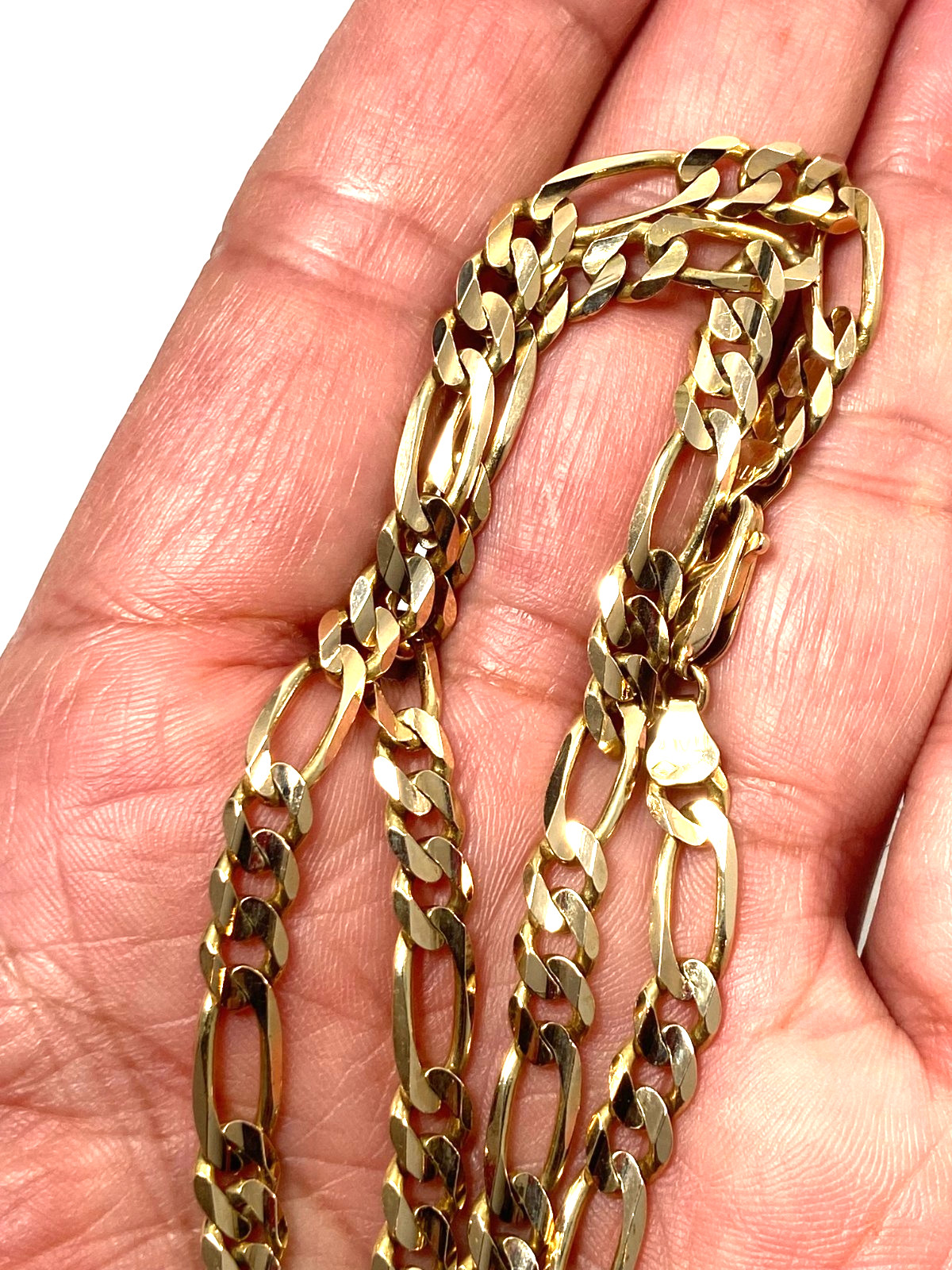 Gold Figaro Chain Solid 10K | 20 inch | 5.60mm | 22.20 Grams