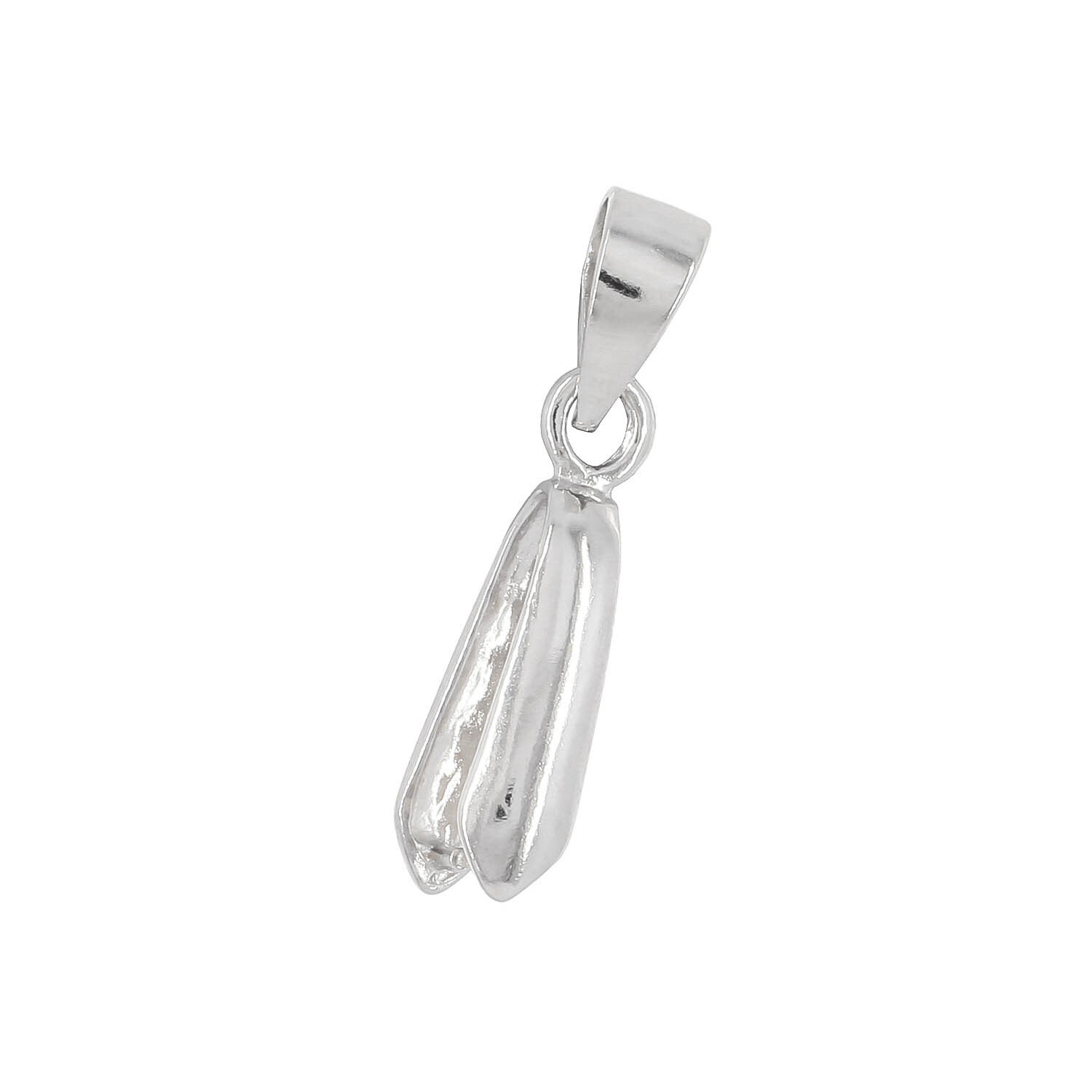 Sterling Silver Long Pinch Bail Pendant Clasp #99598